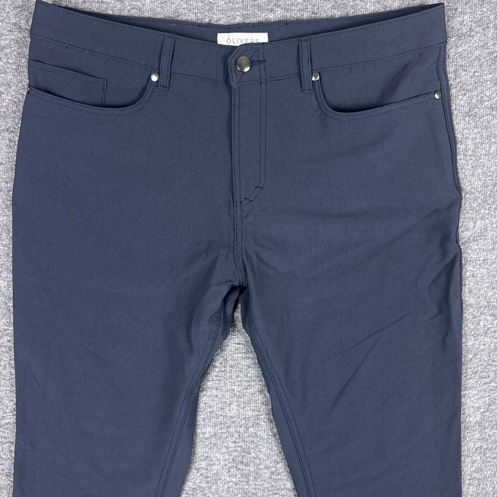 Oliver's Apparel Passage Pants Mens 34 Blue Stretch Cordura Travel‎ Gusseted